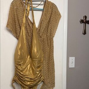 La Blanca Gold One Piece Swimsuit